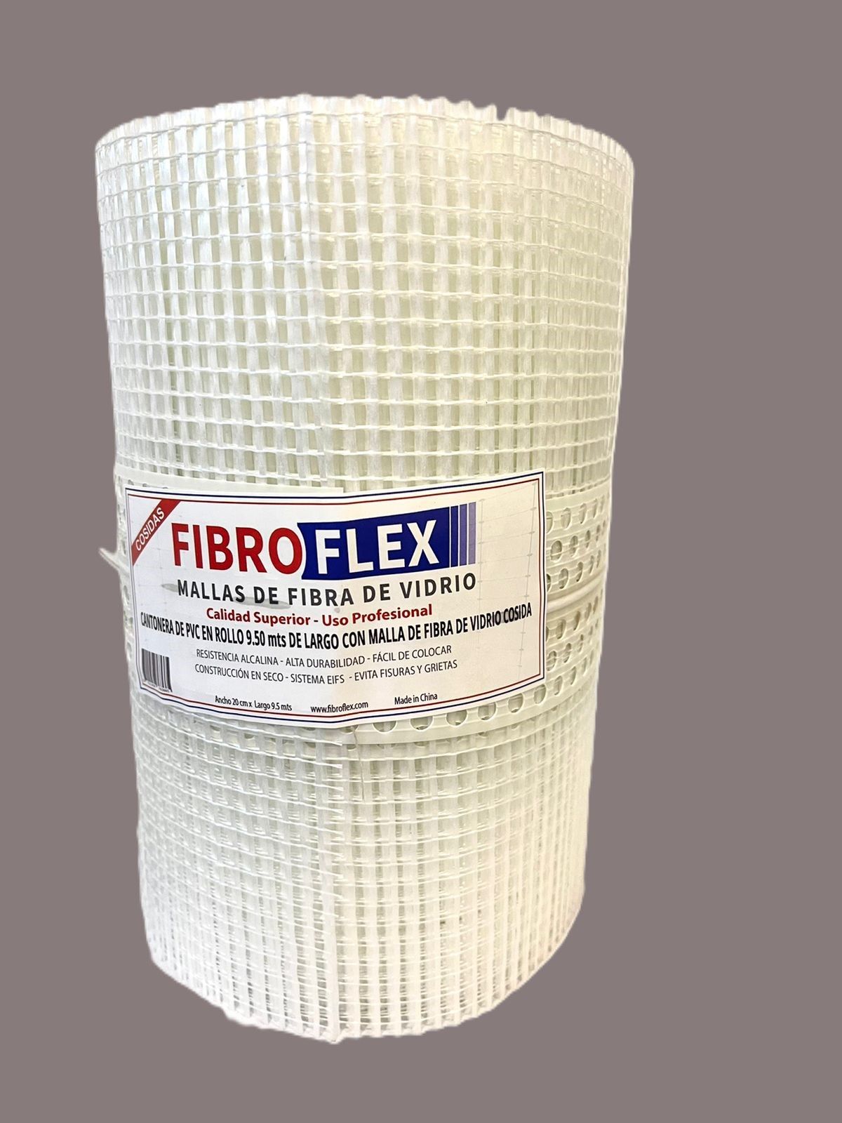 Cantonera PVC en rollo con malla cocida 20x20x9,50mts