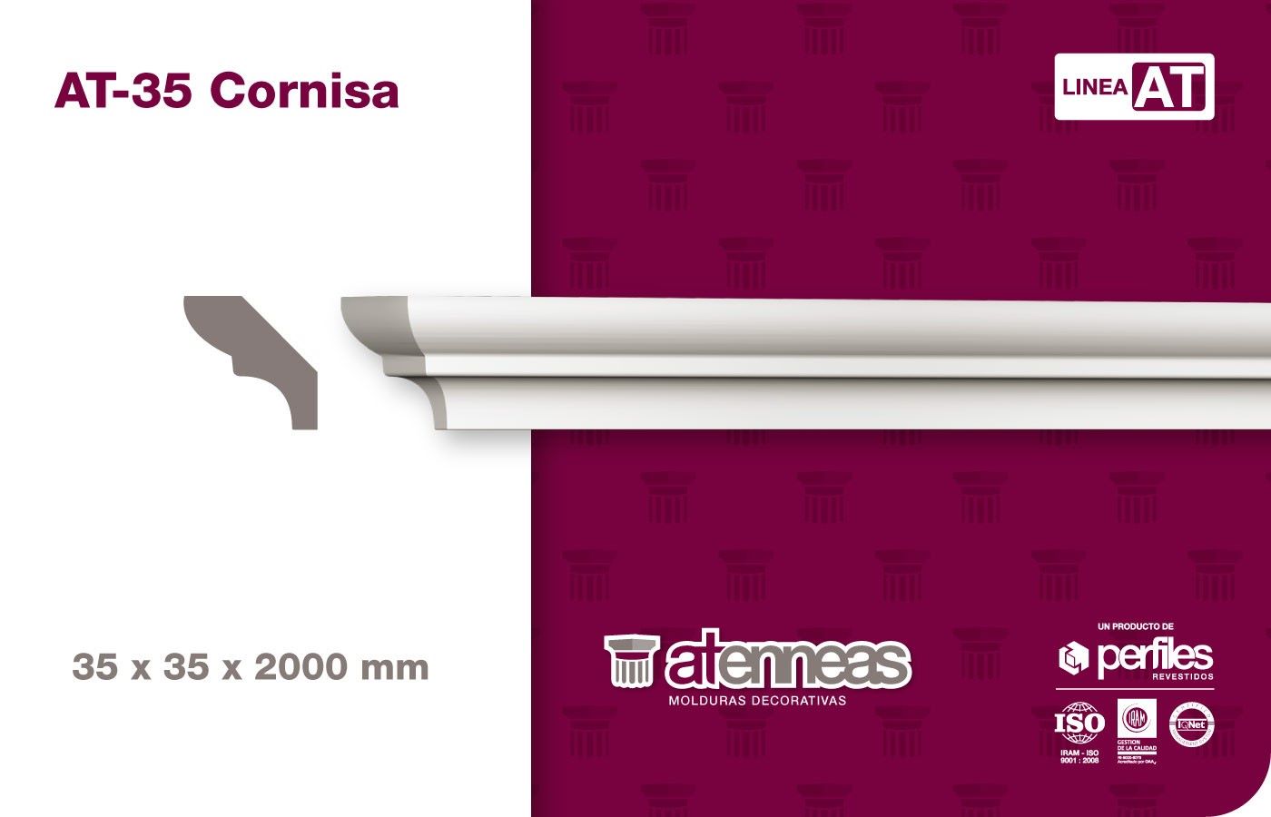 Moldura Interior AT 35 x 2 mts.