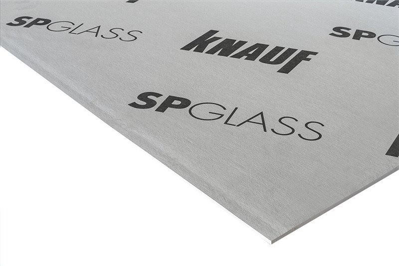 Placa Knauf SP Glass 12,5mm (1,2x2,4tmts)