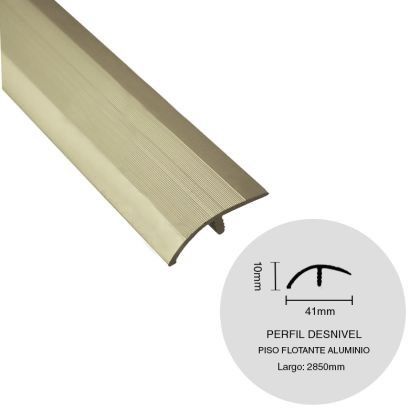 Desnivel Champagne Aluminio 41x2850mm